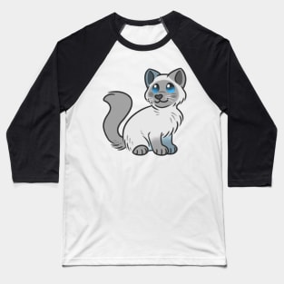 Cute Fluffy Himalayan Cat Baseball T-Shirt